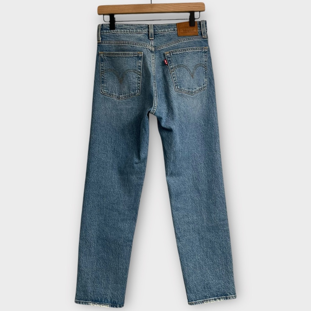 Levi's WEDGIE STRAIGHT JEANS CALLING ALL BLUES Women’s Size 26 - Picture 3 of 11
